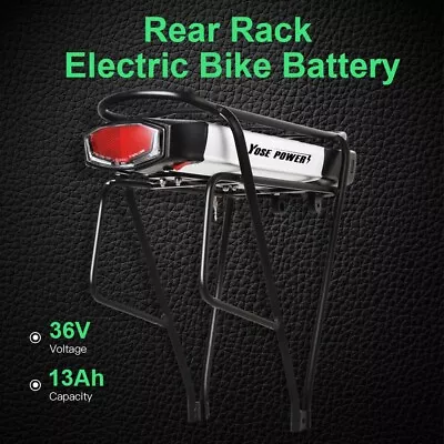 36V 13Ah Rear Rack Lithium Ion Ebike Battery 36V 700W Electric Bike Battery • $194.39