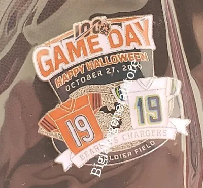 2019 Los Angles Chargers VS Chicago Bears GAME DAY PIN 10/27/19 HAPPY HALLOWEEN • $13.95