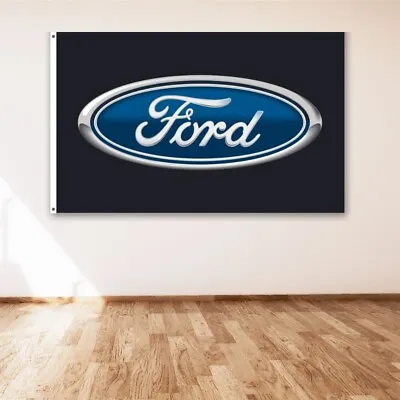 Ford 3x5 Ft Banner Car Truck Logo Emblem Garage Sign Racing Show Flag • $13.88