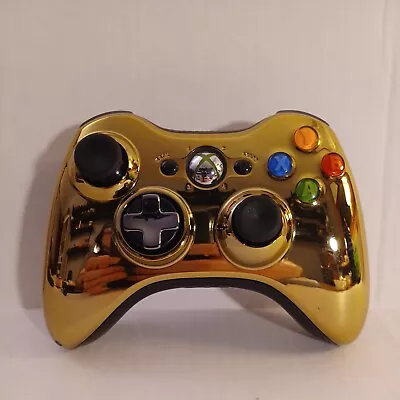 $26.99 • Buy Microsoft Xbox 360 Limited Edition Chrome Gold Wireless Controller OEM, TESTED!