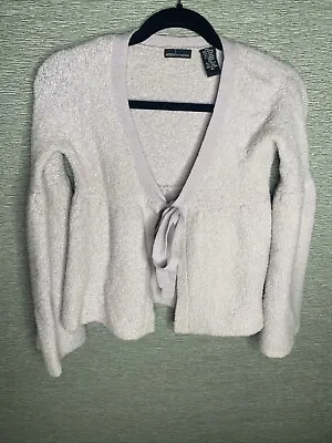Moda International Open Tie Front Cardigan Sweater Jacket XS • $11.95