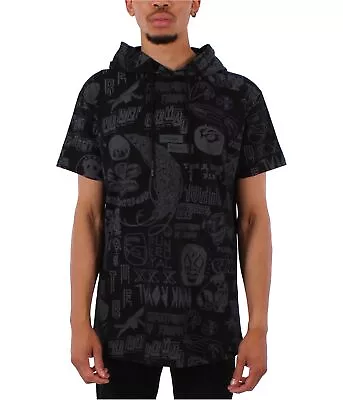 Punk Royal Mens Printed Hoodie Sweatshirt Black Large • $23.17