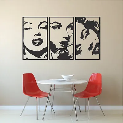 Marilyn Monroe Panel Wall Decals Famous Celebrity Wall Vinyl Iconic Decal A79 • $109.95