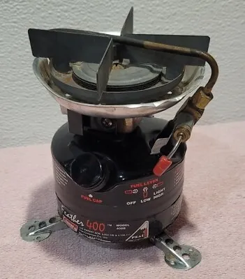 Vintage Coleman PEAK 1 400 Lightweight Camping Backpacking Stove Brown USA • $59.99