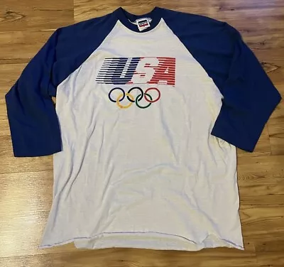 Vintage 1984 Levi’s USA Olympics Baseball Style T-Shirt • $45