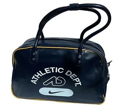 New Vintage NIKE Athletic Dept HERITAGE SI GYM Bag Holdall Medium BA4269 Blue • $137.98