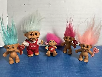 Lot Of Vintage Russ Berrie Trolls LOVE YOU Mothers Day # 1 Mom Valentines Day • $24.99