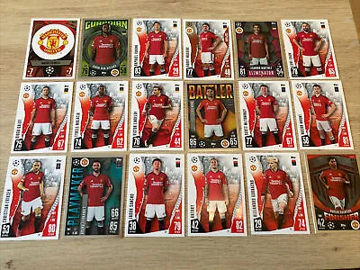 Match Attax 2023/24 23/24 Team Set Of All 18 Manchester United Cards • £4.99