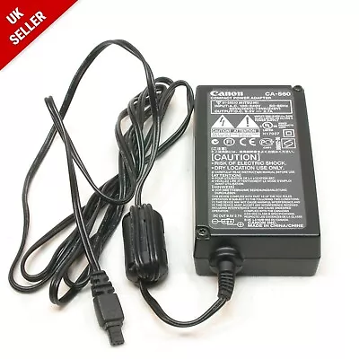 Canon CA-560 AC Power Adapter Genuine Battery Charger & UK Plug For Camcorders • £12.99