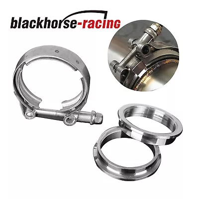 $13.99 • Buy 2.5'' Inch Stainless Steel V-Band Flange & Clamp Kit For Turbo Exhaust Pipes