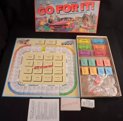 Go For It! Board Game Parker Brothers 100% COMPLETE 1985 VINTAGE • $24.99