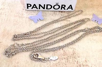 ❤️Genuine Pandora Silver Cable Chain Necklace S925 ALE Size 90cms❤️ • £35.75