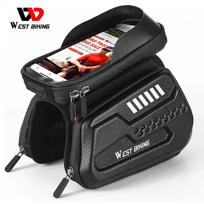 WEST BIKING Bicycle Top Tube Front Frame Bag Waterproof Touch Screen Cycling Bag • $22.48