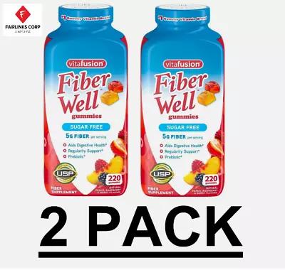 Vitafusion Fiber Well Gummies (220 Ct.) Pack Of 2 • $57.09