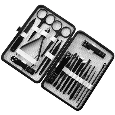 18 /7PCS Manicure / Pedicure Set Nail Clippers Cleaner Cuticle Grooming Kit Case • $11.18