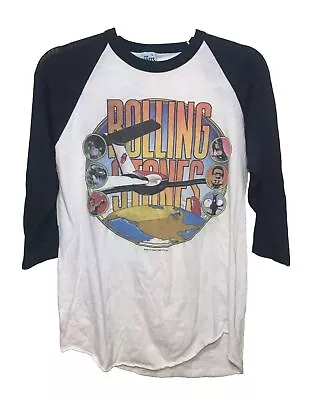 Vintage 1981 Rolling Stones Raglan 3/4 Tour Shirt - Sz Large - The Knits • $175