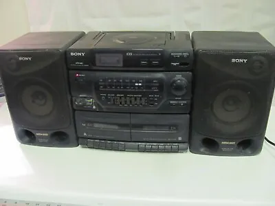 Sony CFD-560 Vintage 90's Bookshelf Boombox CD & Cassette Stereo System • $40.19