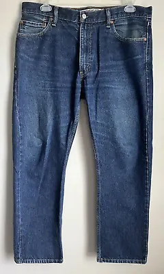 Levi’s 505 Men’s Regular Straight Fit Wash Blue  Cotton Denim Jeans Size 36 X 30 • $8.90