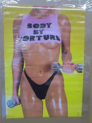 Vintage 1986 Body By Torture Original Poster Sam Maxwell Weights 18971 • $44.97