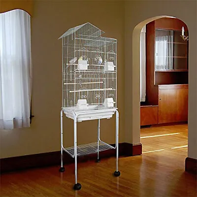 65  Large Deluxe Roof Top Bird Cage W/Stand Canary Parakeet Cockatiel LoveBird • $64.88