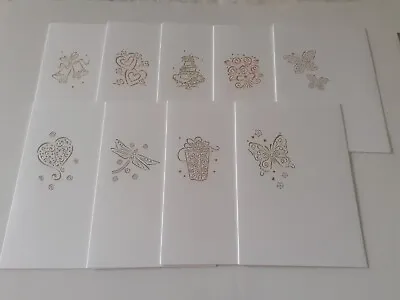 Create And Craft Lazer Cut 5x7 Card Blanks With Glittered Inserts And Envelopes • £5