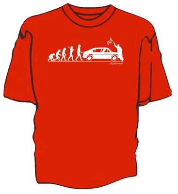 £12.99 • Buy 'Evolution Of Man' Chequered Flag T-shirt-  Classic Alfa Romeo Alfasud