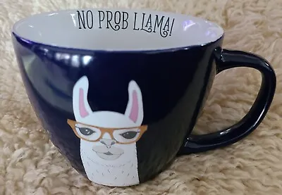$10.99 • Buy No Prob Llama Mug~Coffee~Tea~Cup Whimsical~Fun~Gold Glasses ☆BLING☆