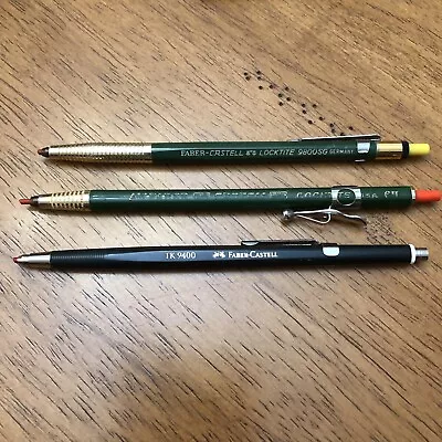3 Drafting Drawing Mechanical Pencils FABER CASTELL 9800SG & TK 9400 Germany • $24.99
