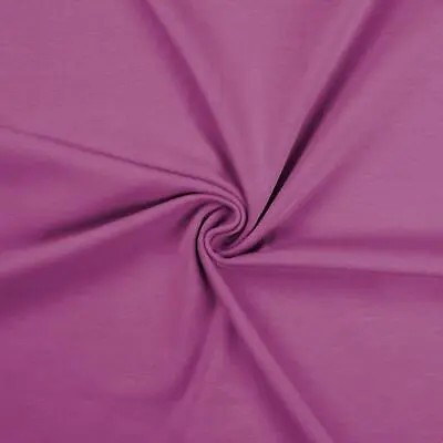 Cotton Jersey Spandex Stretch Dress Fabric Material - VIOLET • £1.59