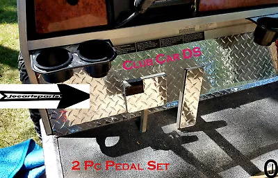 $18.75 • Buy Club Car DS Golf Cart Highly Polished Aluminum Diamond Plate 2 Pcs Pedal Set