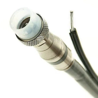 Aerial Messenger RG11 Coaxial Cable UL ETL 75 Ohm 14AWG W/ PCT Brass Connectors • $52.15