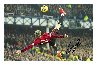 Alejandro Garnacho Signed A4 Photo Print Autograph Manchester United 2023 • £7.99