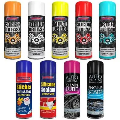 £5.39 • Buy Grease Copper Lithium Chain Lube Oil Ptfe Lubricant Engine Start Spray 300Ml