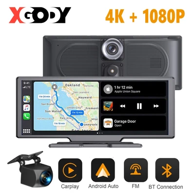 $169.99 • Buy XGODY Dash Cam 10.26in 4K WIFI GPS CarPlay FM Car DVR VideoRecorder Touch Screen