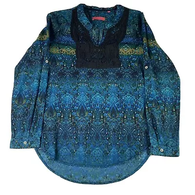 Van Den Berth Collection Top Women’s Medium Boho Crochet Knit Art To Wear T594 • $14.95