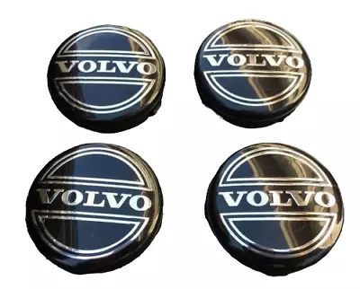 Set Of 4 Volvo Black Center Wheel Hub Caps Cover Logo Rims 3546923 • $17.99