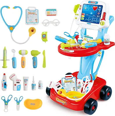 Doctors  Set  For  Kids   Little  Doctors  Trolley  Kit  Kids  Medical  Center  • £48.99