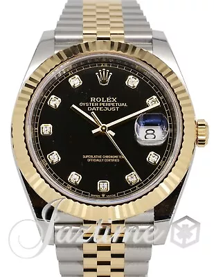 Rolex Datejust 41 Yellow Gold Steel Black Diamond Jubilee 126333 BOX PAPERS • $15999