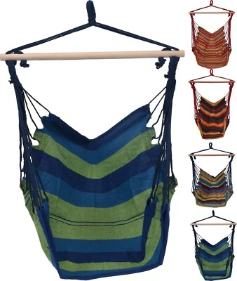 £14.99 • Buy Hammock Chair Garden Swing Seat Swinging Seat Camping Balcony Indoor/Outdoor 