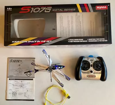 SYMA S107G Gyro RC Blue Helicopter With Infrared Controller • $8.99