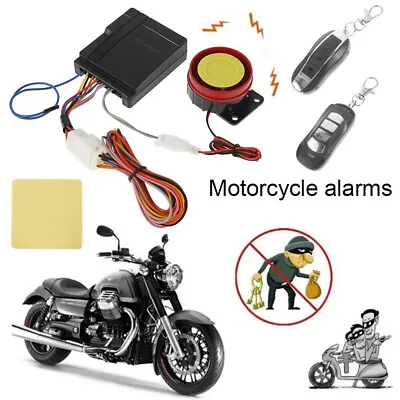 Universal Motorcycle Alarm System Scooter Anti-Theft Alarm System Remote Control • $14.98