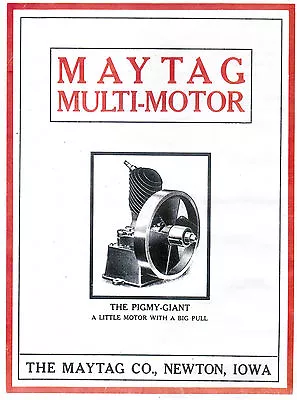 Upright Maytag Washer Gas Engine Book Advertising Manual Hit Miss Motor 92 82 72 • $12.74