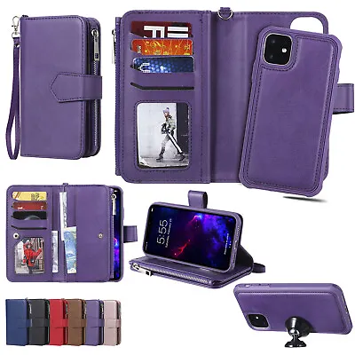 $23.20 • Buy Zipper Leather Wallet Removable Case For IPhone 14 Pro Max 14 Pro 13 12 11 XS 87