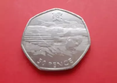 Aquatics 2012 London Olympic Games 50p Coin. 2011 Fifty Pence • £2.79