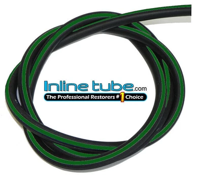 $15.95 • Buy 1964-81 Gm Vacuum Engine Hose Ribbed Green Stripe 5/32 3 Ribs - 4 Foot Section