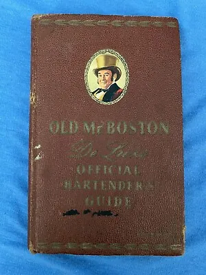 1953 Vintage Old Mr. Boston De Luxe Official Bartender's Guide Distiller HC Book • $15