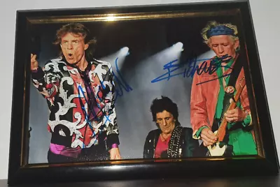 Mick Jagger Keith Richards- Hand Signed With Coa - Framed Rolling Stones 8x10 • $320