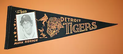 Rare Original 1976 DETROIT TIGERS - MARK FIDRYCH Photo Baseball Pennant • $275