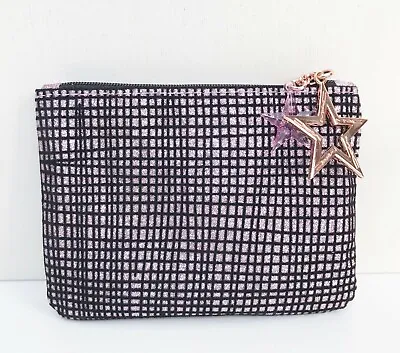 MAC  Lucky Star  Black & Purple Makeup Cosmetic Bag Travel Pouch Case NEW! • $18.95