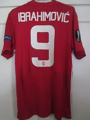 Manchester United 2016-2017 Ibrahimovic Europa Home Football Shirt Small /58460 • £62.99